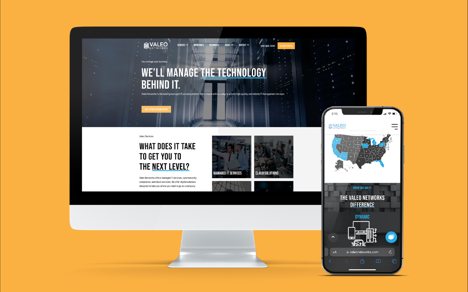 Valeo Networks Website Mockup