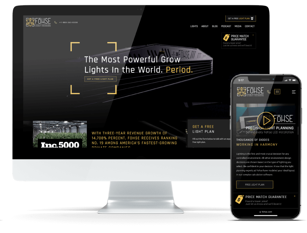 ThrivePOP Website Portfolio - Fohse Lighting ThrivePOP Website Portfolio - Fohse Lighting