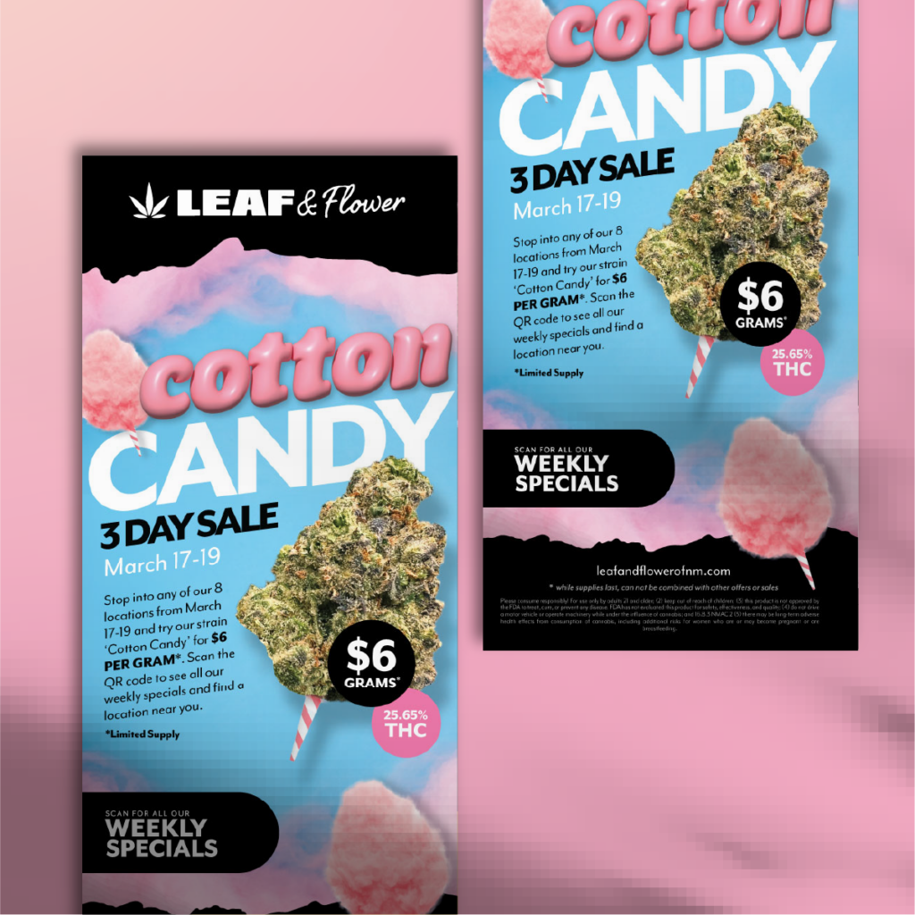Leaf & flower Cotton Candy email