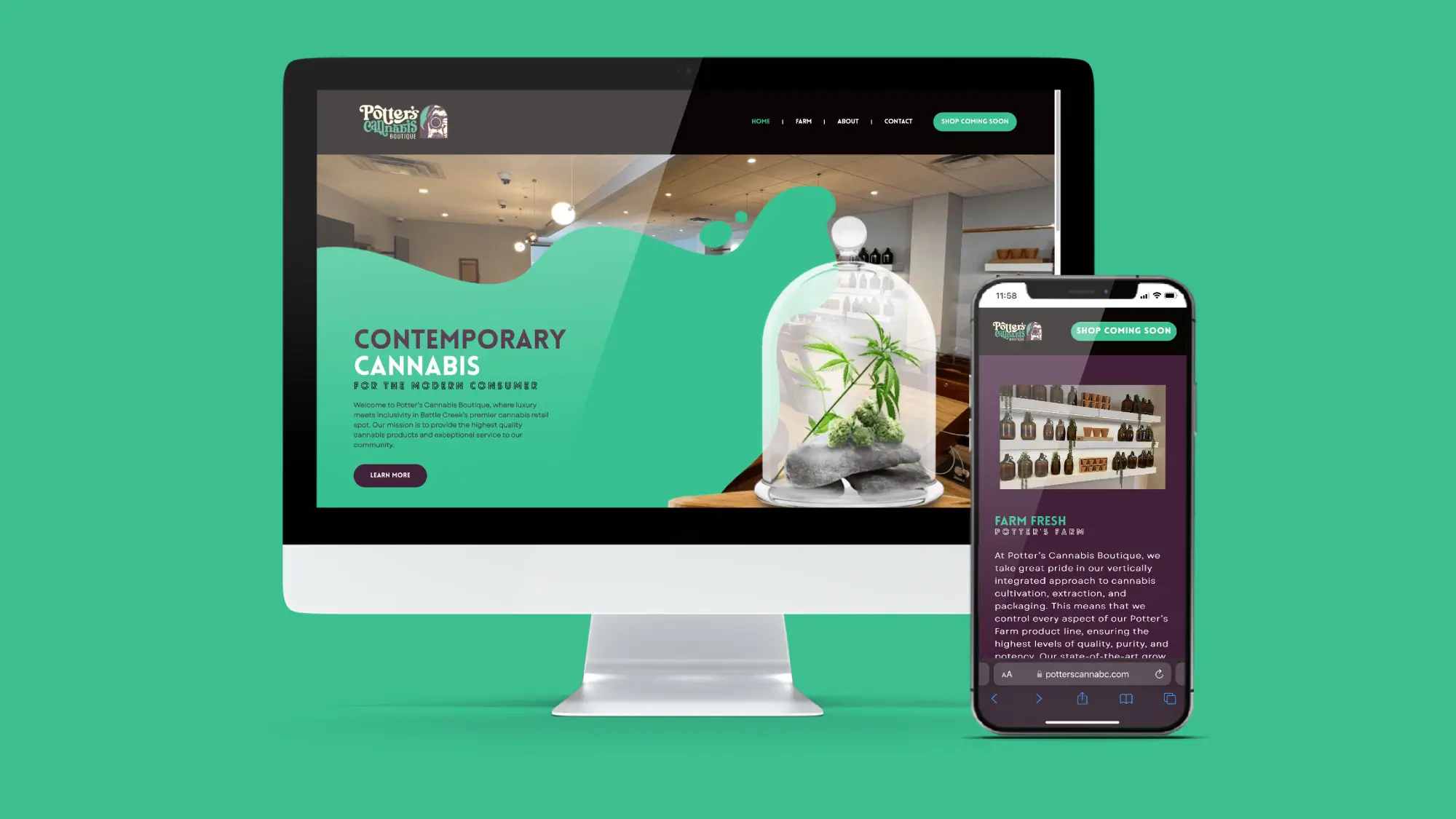 Potters cannabis website