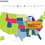 Image of Map with Marijuana Legality by State