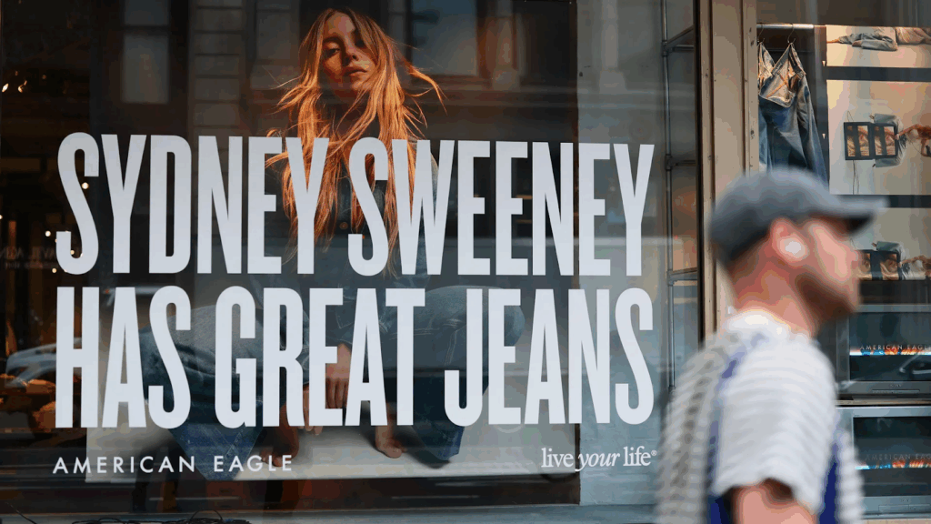 American Eagle advertisement with Sydney Sweeney