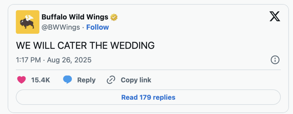 buffalo wild wings tweet