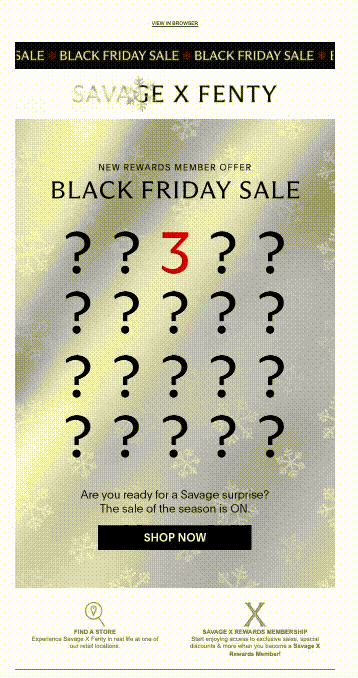 Savage X Fenty Black Friday Email Blast